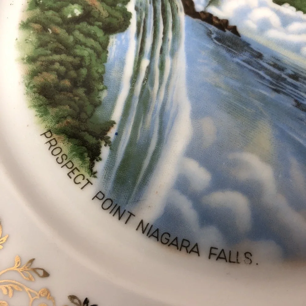 Vintage Niagara Falls NY Prospect Point Souvenir Plate Western‎ Germany 10